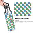 thumbnail image 4 of Yayeee 20oz Insulated Water Bottle Double Wall Stainless Steel with Flip Straw Lid, Christmas Dog Paws Pattern, 4 of 7