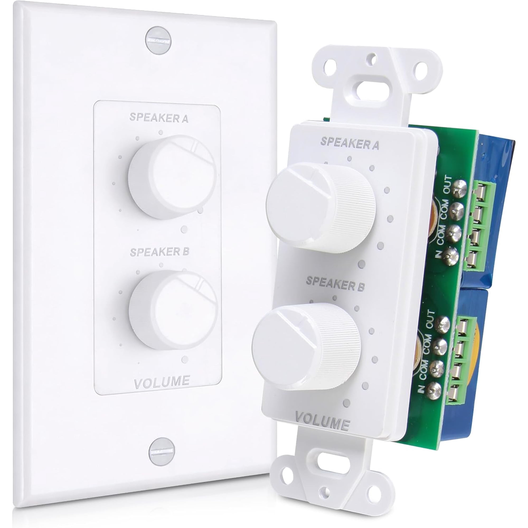 New Pyle PVCD15 In-Wall Right and Left Dual Knob Speaker Volume Control Cover