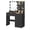 Ink Black, variant on VASAGLE Kailyn Collection - Vanity Desk with Power Outlets and LED Lights, 35.4-Inch Wide Makeup Table with Mirror, Drawer and Cabinet, for Bedroom, Cloud White