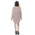 thumbnail image 5 of Women's Knit Cowl Neck Stretchy Long Sleeve Off Shoulder Sweater Dress, 5 of 6