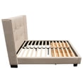 thumbnail image 5 of Diamond Sofa Beverly Queen Bed with Integrated Footboard Storage Unit & Accent Wings in Sand Fabric, 5 of 6