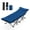 Blue, variant on Sweetcrispy Folding Camping Cot with Mattress, Heavy Duty Portable Sleeping Cot for Adults, Camp, Travel, Guest Bed, Gray