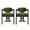 Green+Black, variant on GDF Studio Modern Fabric Upholstered Dining Chairs with Solid Wood Frame, Yellow+Walnut, Set of 2