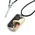 thumbnail image 2 of Alcohol Doesn't Solve Any Problems Neither Does Milk Funny Humor Military Dog Tag Pendant Necklace with Cord, 2 of 5