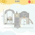 thumbnail image 2 of 8 in 1 Toddler Slide and Swing Set, Kids Playground Climber Slide Playset with Basketball Hoop, Freestanding Combination Slide Set for Babies Indoor & Outdoor Play, 2 of 7