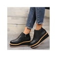 thumbnail image 5 of Daeful Women Ankle Booties Platform Casual Shoes Wedge Walking Shoe Driving Non-Slip Comfortable Slip On Black 4.5, 5 of 9