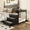 Black, variant on BOSSIN Pet Window Perch with Stairs,  3 Drawers Large Pet Bunk Bed for Dogs and Cats