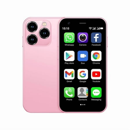 SOYES XS15 Android 8.1 2GB RAM 16GB ROM Ultra-thin 3 Inch Dual SIM Smart Phone, Pink