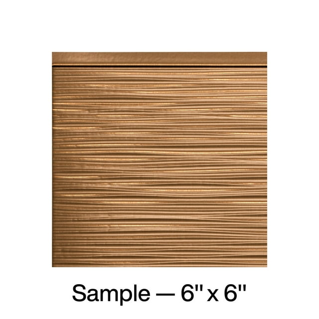 FASÄDE Ripple Decorative Vinyl Backsplash Panel in Polished Copper (6X6 Inch Sample