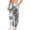 thumbnail image 2 of Daiia Skeleton Book Lover Men's Sleep Pant with Pockets and Drawstring,Pajama Pants-Medium, 2 of 9