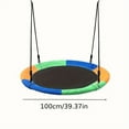 thumbnail image 2 of 40 Inch Saucer Swing for Kids Outdoor, 600 lbs Weight Capacity Round Swing w/ 900D Waterproof Oxford Cloth, Adjustable Rope, Flying Swing for Backyard & Indoor Playground, 2 of 6
