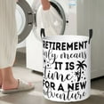 thumbnail image 5 of Sikiie Retirement Print Round Dirty Clothes Basket, Waterproof Standing Foldable Storage Basket, for Laundry Room, Bedroom, Bathroom Storage-Small, 5 of 6