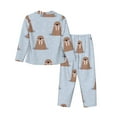 thumbnail image 2 of Goofa Playful Walrus Wonders Printed Women’s 2 Piece Pajama Set Super,Pajamas Women's Long Sleeve Sleepwear Soft Button Down Loungewear Pjs Lounge Set Nightwear-Small, 2 of 9