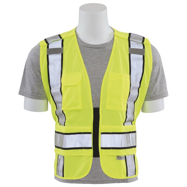 ERB Safety S368 Ansi 207 Psv Vest Knit Tricot BreakAway HiViz Lime