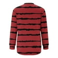 thumbnail image 3 of Generic Womens Striped Long Sleeve Shirt Crew Neck Tops Breton Loose Fit Tshirt with Pockets, 3 of 4