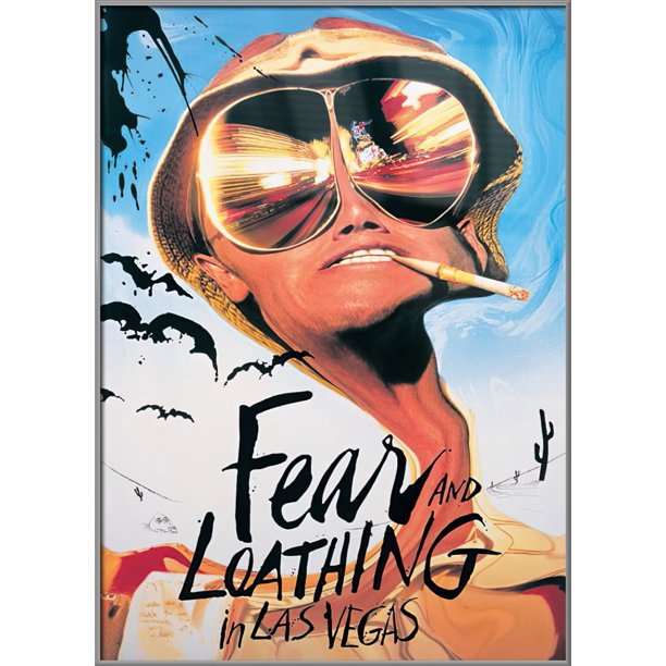 Fear And Loathing In Las Vegas Framed Movie Poster Regular Style Johnny Depp Silver Aluminum Frame Walmart Com