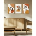 thumbnail image 7 of SHENIFY Orange Boho Wall Art 16x24in3pcs Natural Framed Botanical Mid Century Modern Painting Neutral Bohemain Sage Decor Artwork Prints Rustic Living Room Home Office, 7 of 7
