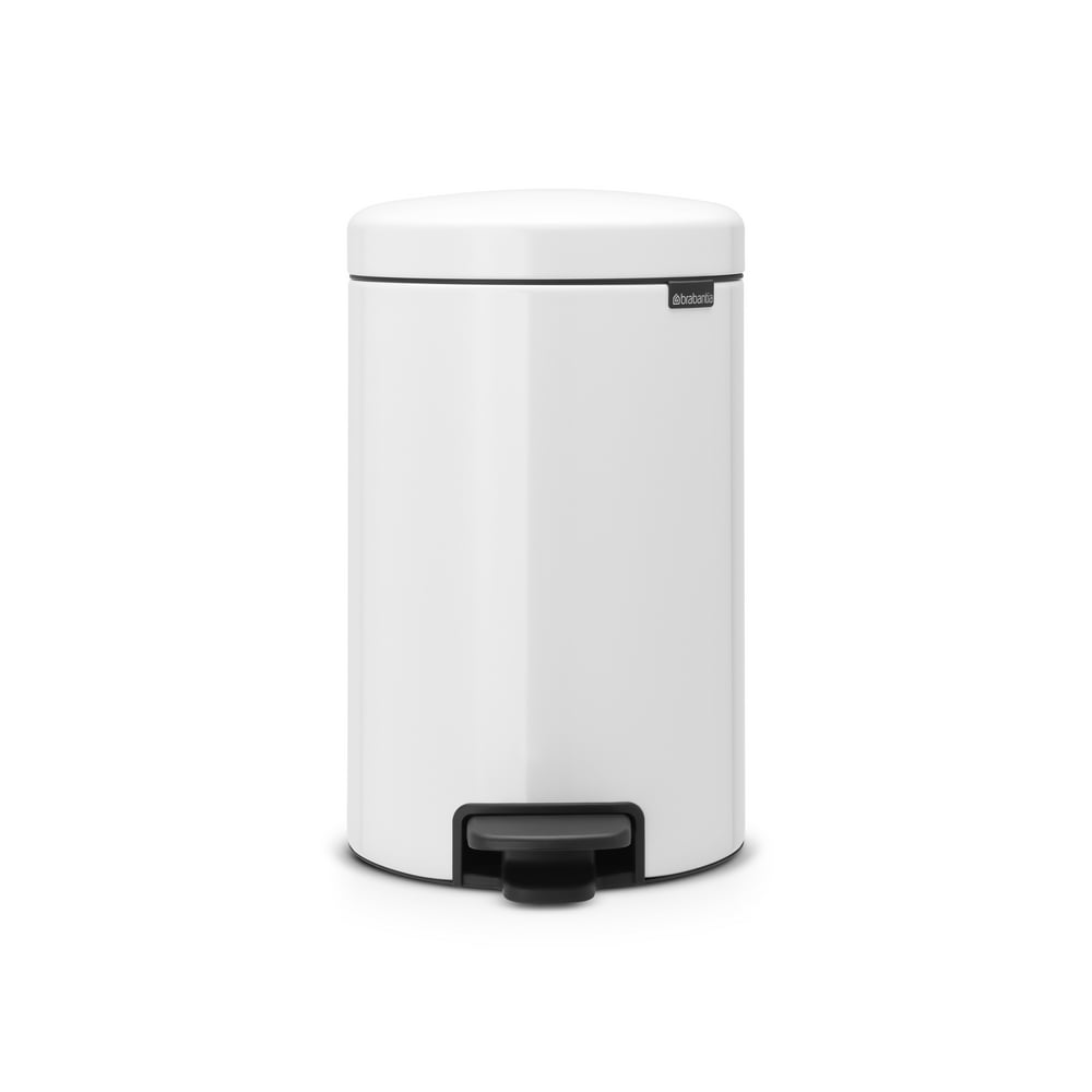 Brabantia Trash Can Newicon, 3.2 Gallon / 12L White