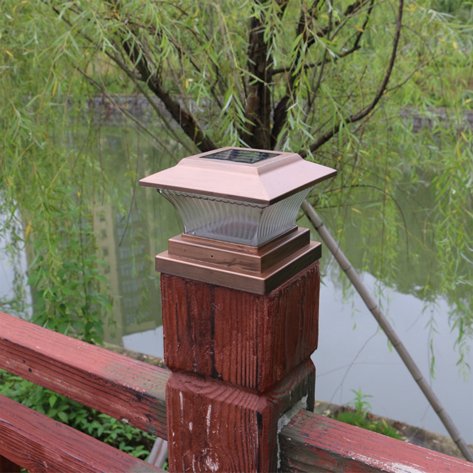 Solar Post Lights, Outdoor Fence Cap Light, Patio Garden Decoration, Light-Controlled Induction, Perfect for Gate and Staircase Lighting