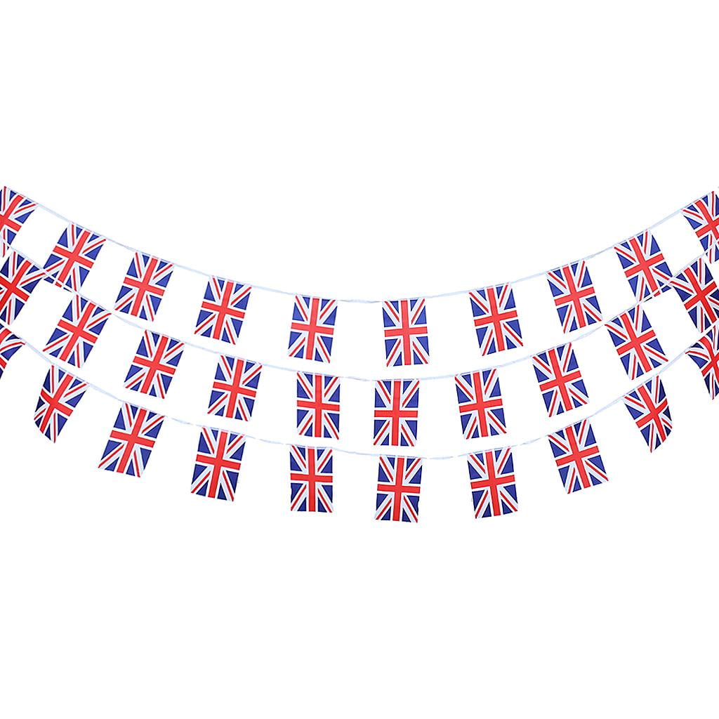 10M Vintage British Union Jack Flag Bunting Retro Banner Garland Decoration 