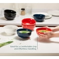thumbnail image 4 of Ceramic Bowls Set of 6, 20 oz, Microwave & Dishwasher Safe, Navy, Deep Interior for Soup, Pasta, Oatmeal, 4 of 7