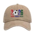thumbnail image 2 of OAVQHLG3B 2026 Soccer Fan Cap，Classic Baseball Caps, USA, CAN, MEX Baseball Hat, Adjustable Unisex Fit, Breathable Cotton, for Soccer Supporter, 2 of 6