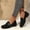 Black, variant on Women's Woven Loafers Comfortable All-Match Flat Shoes Slip on Casual Walking Shoes Fashion Braided Dress Shoes for Work Daily Brown 8.5(41)