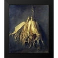 thumbnail image 2 of Spaendonck, Cornelis Van 12x14 Black Modern Framed Museum Art Print Titled - Three Corncobs Hanging From a Nail, 2 of 5