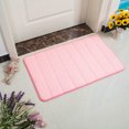thumbnail image 2 of Fdelink Carpet Memory Foam Bath Mat Bathroom Rugs Toilet Soft Non Slip Bedroom Floor Shower Rug Decor Comfortable Water Absorbent Machine Washable Easier to Dry Floor Rug Mats Carpet Pink, 2 of 4