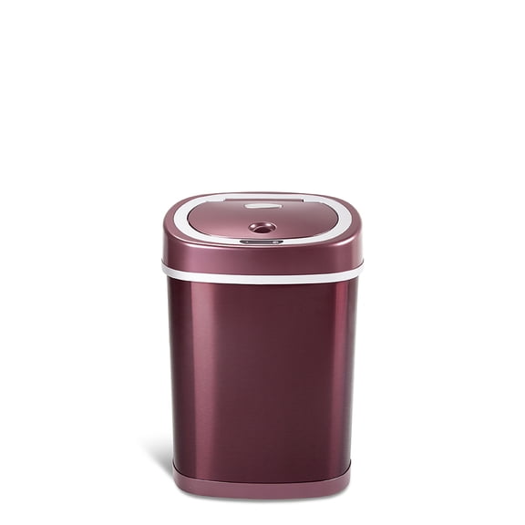 Ninestars 4 Gal Motion Sensor Trash Can, Burgundy