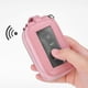 thumbnail image 1 of Paquete de 1 bolsa para llaves de coche BRILLAR color rosa de piel con doble cremallera y ventana transparente, 1 of 5