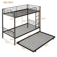 thumbnail image 2 of MERAX  Twin over Twin Metal Bunk Bed with Trundle Black, 2 of 5