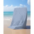 thumbnail image 4 of Pure Light Blue Beach Towels Oversized Super Absorbent, Simple Solid Color Lightweight Bath Towel Quick Dry Sets For Bathroom/Pool/Rv Camping/Beach Play/Gym Room/Picnic 23"x47", 4 of 8