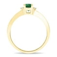thumbnail image 3 of SZUL Women's Oval Shaped Emerald and Diamond Classic Band in 10K Yellow Gold, 3 of 5
