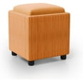 thumbnail image 6 of Superjoe Storage Ottoman with Solid Wood Tray, Versatile Footrest Stool with Removable Legs, Modern Square Padded Seat for Living Room, Bedroom, Home Office, Orange, 6 of 7