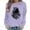 Purple, variant on Halloween Fleece Lined Sweatshirts For Women Fall Crewneck Long Sleeve Ghost Printed Casual Pullover Tops S-XXL