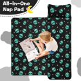 thumbnail image 4 of Alien and Star Black Pattern Teens Toddler Nap Mat with Pillow, Sleeping Mat Bag for Preschool Daycare 60"x20", 4 of 6