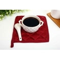 thumbnail image 2 of 100% Cotton Pot Holders for Kitchen 9" x 9" Inches Heat Resistant Pot Holder Pack of 20 Burgundy, 2 of 5