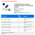 thumbnail image 2 of A/C High Side Pressure Switch - Compatible with 2004 - 2012 Chevy Colorado 2005 2006 2007 2008 2009 2010 2011, 2 of 2