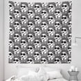 thumbnail image 1 of African Woman Tapestry, Female with Turban Modish Glasses Orderly Repeated Monochrome Art, Fabric Wall Hanging Decor for Bedroom Living Room Dorm, 5 Sizes, White Charcoal Grey, by Ambesonne, 1 of 1
