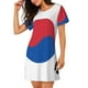 thumbnail image 2 of Fotbe Korea Bata de Dormir para Mujer con Estampado, Camisón de Algodón de Manga Corta, Ropa de Dormir Casual, 2 of 6
