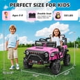 thumbnail image 5 of Funcid 24 Volt Ride on Toys, 2WD/4WD Switchable 400W Ride on Truck, 9AH Battery Powered Ride on Cars with Remote Control, Electric Car w/ Bluetooth, Music, Spring Suspension, Pink, 5 of 10