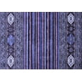 thumbnail image 1 of Ahgly Company Machine Washable Indoor Rectangle Abstract Blue Modern Area Rugs, 4' x 6', 1 of 4