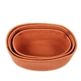 thumbnail image 4 of Truu Design Set of 3 Oblong Cotton Rope Orange Baskets, 4 of 5