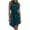 Dark Blue, variant on Antinious Women Sleeveless Round Neck Solid Drawstring Casual Dress