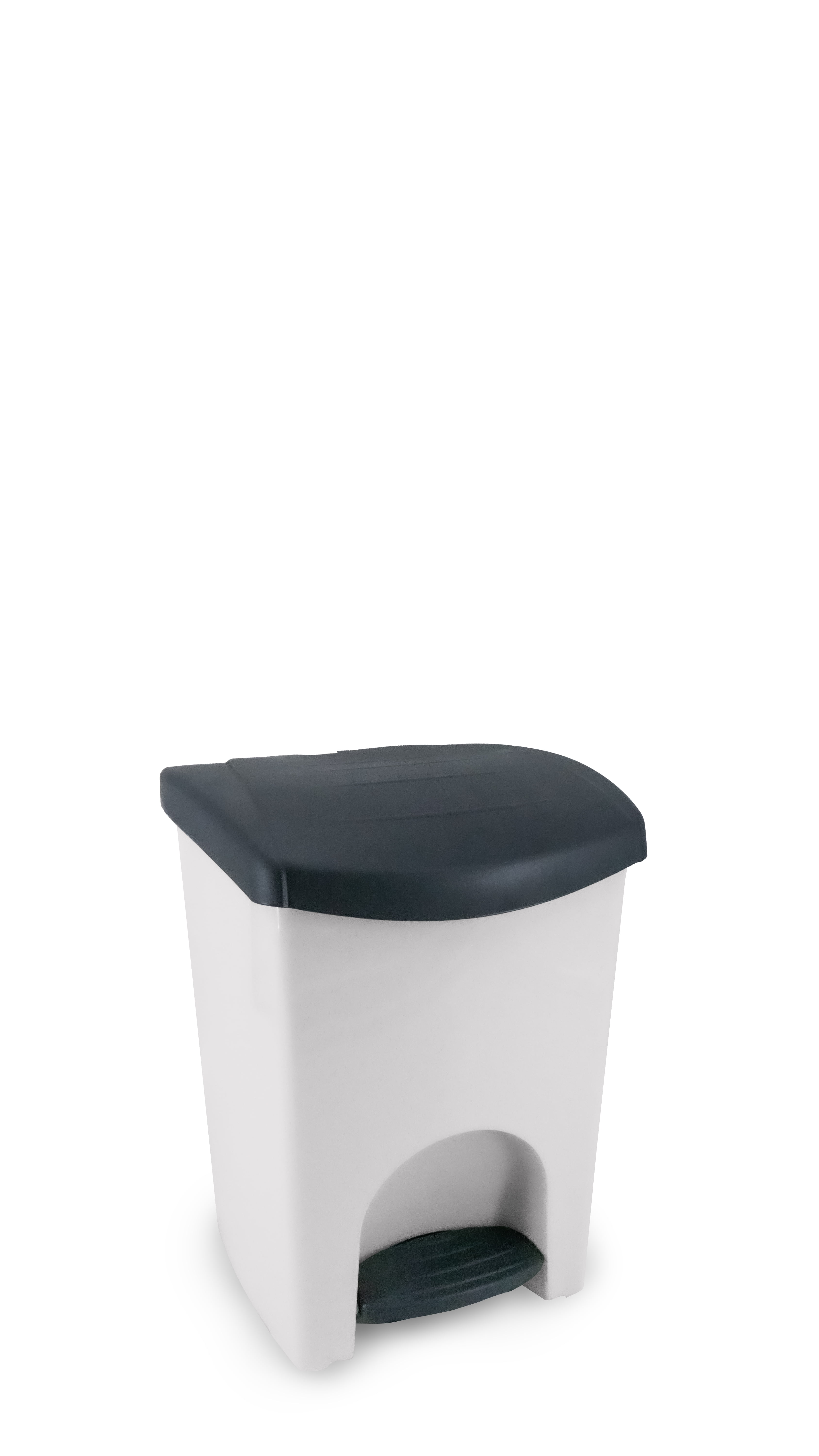 The Step N' Sort 50L Plastic Trash and Recycling Bin with 10L Movable Caddy