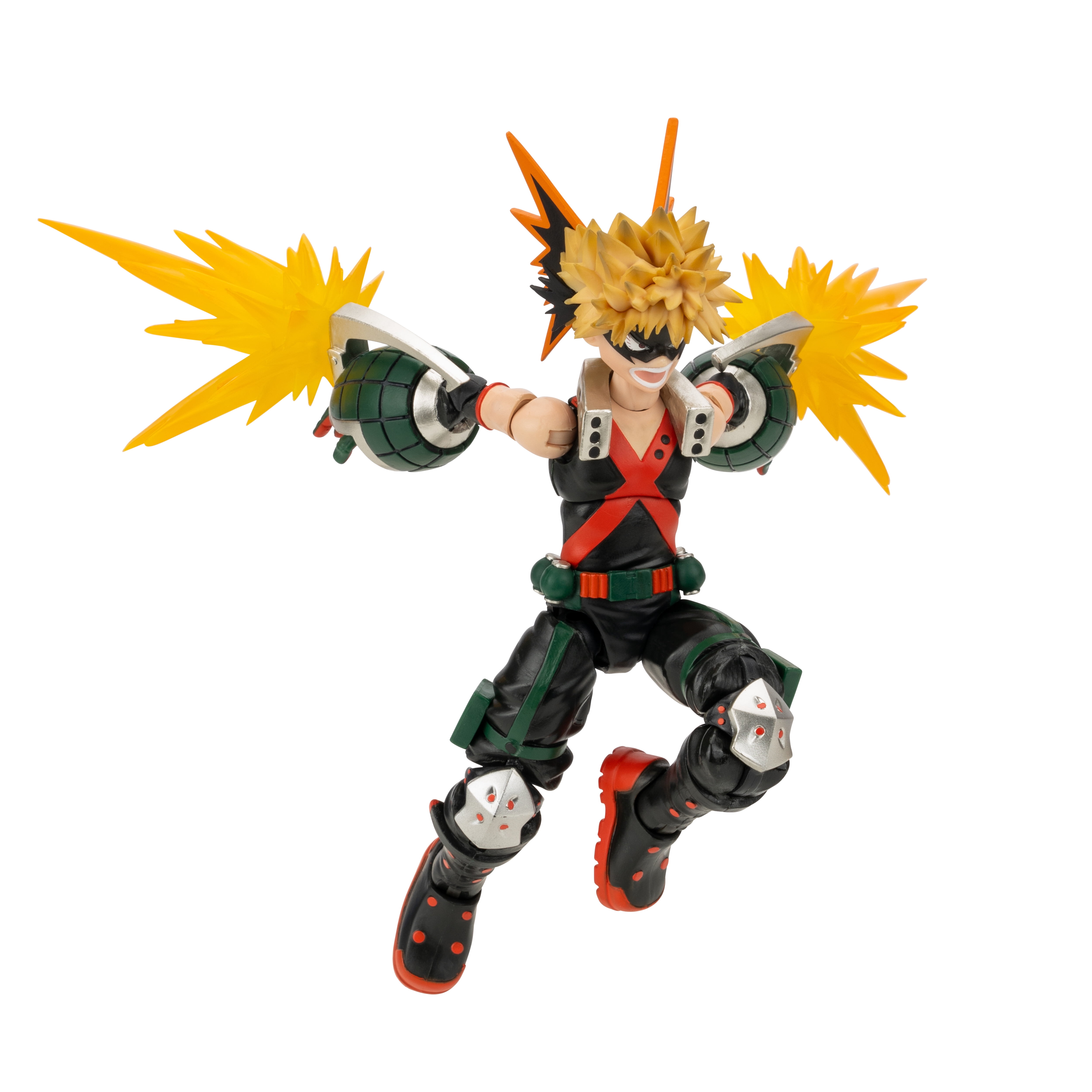 Total Anime Katsuki Bakugo - 6.5 inch Figure with Swappable Faceplates, Alternate Hands, and Blast Effects