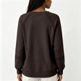 thumbnail image 6 of Lumistal Womens Sweatshirt Long Sleeve V Neck Lace Loose Fit Fall Pullover Tops Sweatshirts for Women Trendy Lightweight Tunic Top Spring Fall Outfits Brown M, 6 of 7