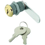 National Hardware N239-186 Drawer And Door Utility Lock Utility Lock Keyed Differently 3/4 Inch Brass Plated