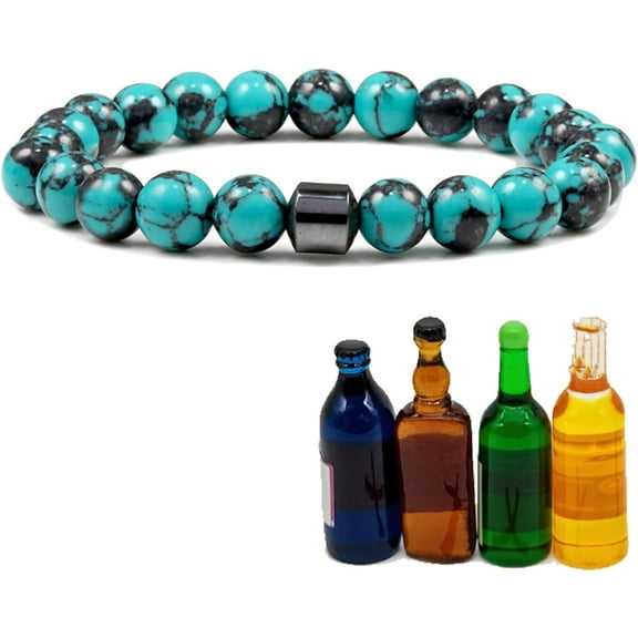 Glame Anti Alcohol Bracelet, Gm Magnetic Bead Bracelet, Glame International Adjustable Anti-Alcohol Magnetic, Relieve Anxiety and Stress